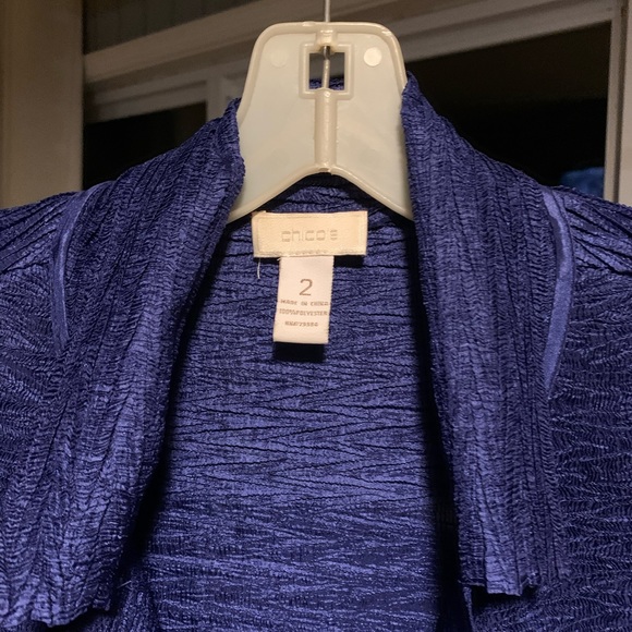 Chicos’s Royal Blue Open Light Blazer SZ 2 large - Picture 2 of 5